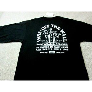 Vans Men's Under Walled California Tropical 1966 Logo LS T shirt Black White NWT